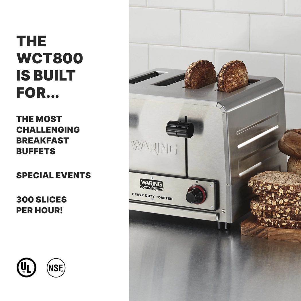 Heavy-Duty 4-Slot Toaster, 2200 Watts